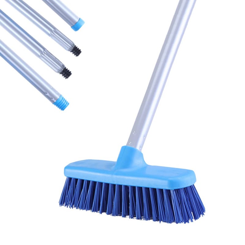YONILL Deck Brush with Long Handle - Floor Scrub Brushes for Cleaning Shower, Stiff Bristle Scrubbing Brush, 50" Floor Scrubber Brush for Bathroom, Bathtub, Tub, Tile Floors, Garage and Patio - Image 1